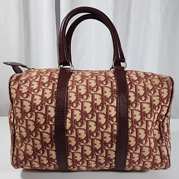 Christian Dior Trotter Boston Bag. Ext has minor spots. Int nds some cleaning. - Picture 2 of 15